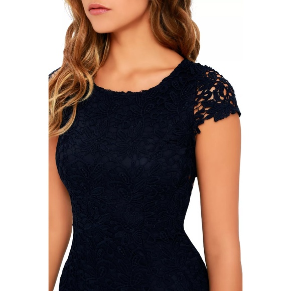 Lulu's Hidden Talent Backless Navy Blue Lace Dress - Picture 6 of 8